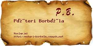 Péteri Borbála névjegykártya