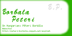 borbala peteri business card