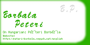 borbala peteri business card